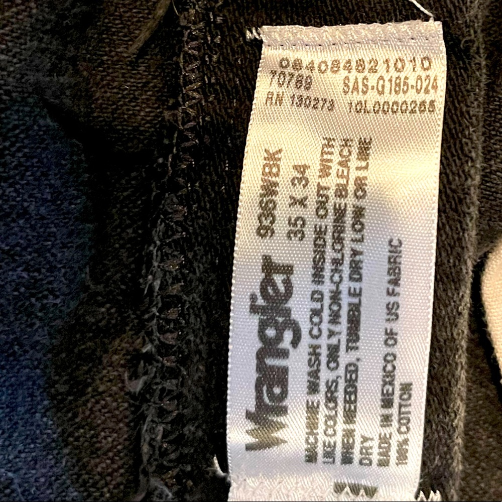 Mens black wranglers